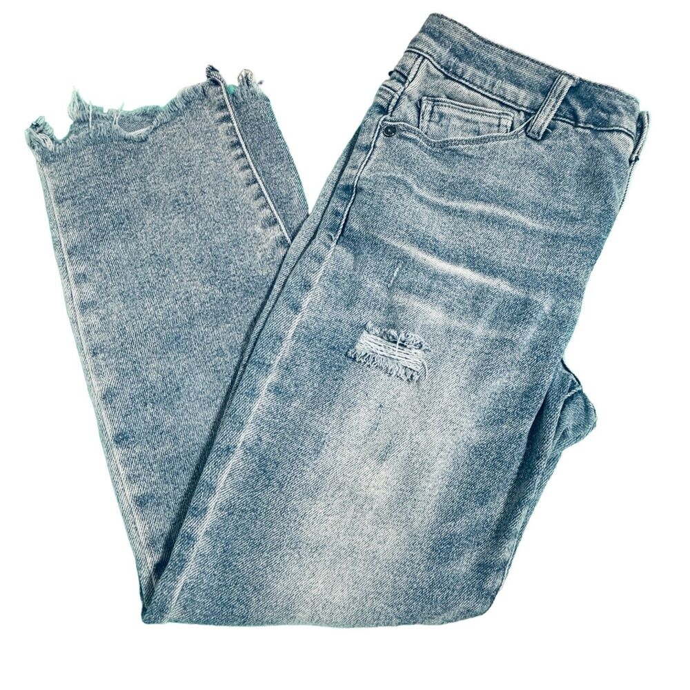 Wit & Wisdom Jeans Women's Sz 6 Ab Solution Distressed & Faded Ankle Blue